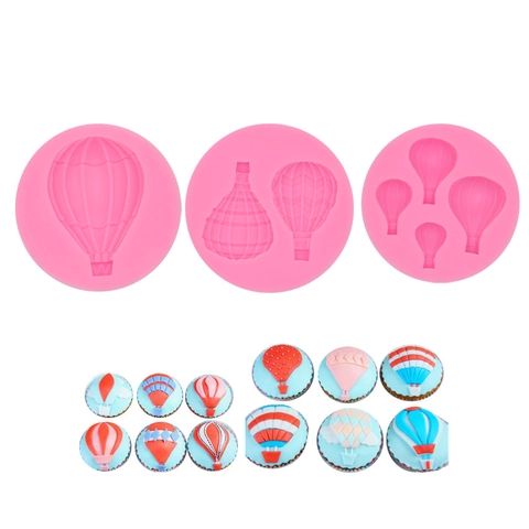 Hot Air Balloon Silicone Mold Fondant Cake Decoration Chocolate Candy Clay Making Baking Tools DIY Pastry Dessert