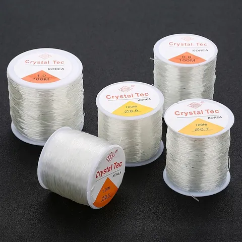 Elastic Stretchy Crystal String Cord For Jewelry Making Beading Bracelets DIY Clear Black Strong Polyurethane