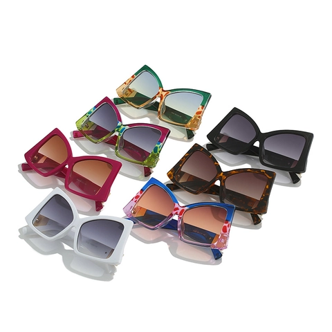 Occhiali Da Sole A Farfalla Oversize Montatura PC Retro Hip Hop Lenti Sfumate Protezione UV400 Moda All Aperto Per Donne