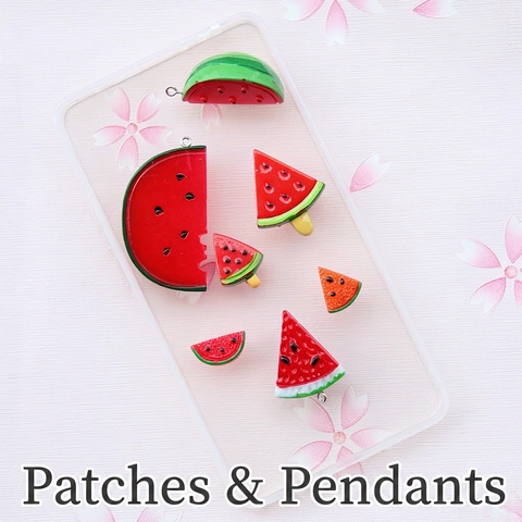 Pendenti In Resina Anguria Charms DIY Fette Di Frutta Forme Di Ghiacciolo Per La Creazione Di Gioielli Portachiavi