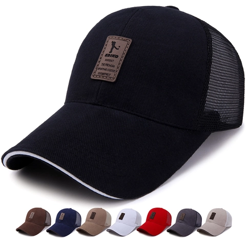 Cappello Da Baseball In Rete Traspirante Cappello Trucker In Cotone Con Snapback Regolabile E Patch In Pelle Protezione Solare Per Uomo Donna
