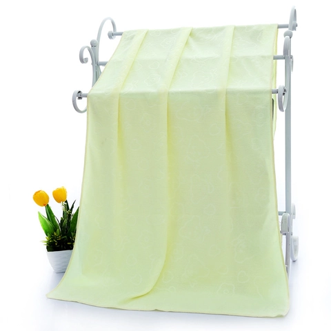 Serviette En Microfibre Séchage Rapide Absorbante Douce Motif Ours Gaufré Essuie-Mains Salle De Bain Couleurs Macaron