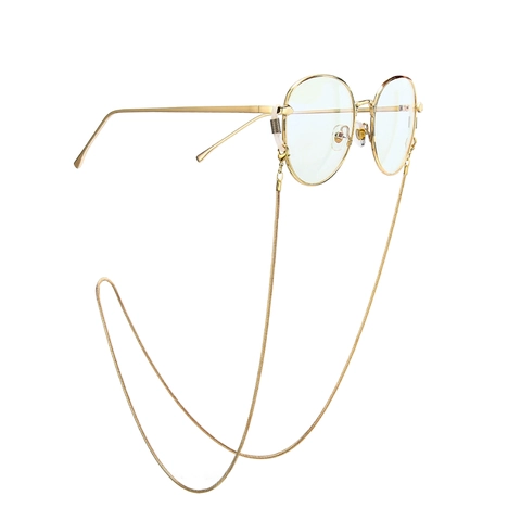 Minimalist Metal Snake Chain Eyeglasses Strap Non Slip Sunglasses Lanyard Copper Holder For Women Men