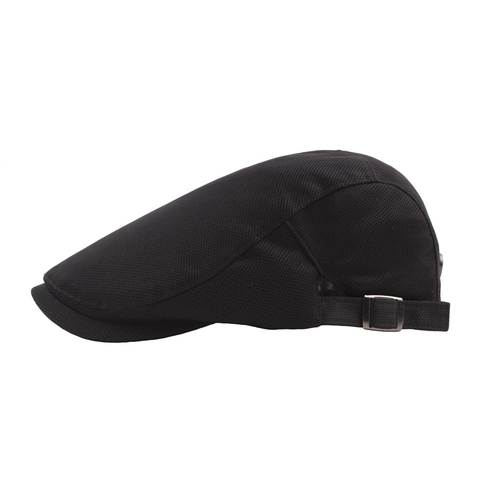 Men Women Summer Mesh Beret Hat Breathable Ivy Cap Flat Cap Sun Protection Adjustable Solid Color Outdoor Lightweight