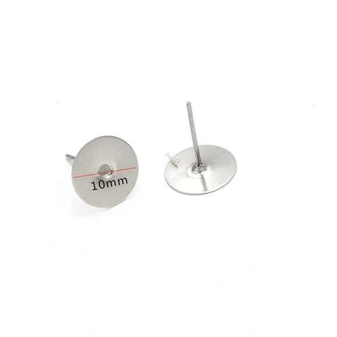 Tiges De Boucles D'oreilles En Acier Inoxydable Avec Fermoirs Papillon Base Plate Accessoires DIY