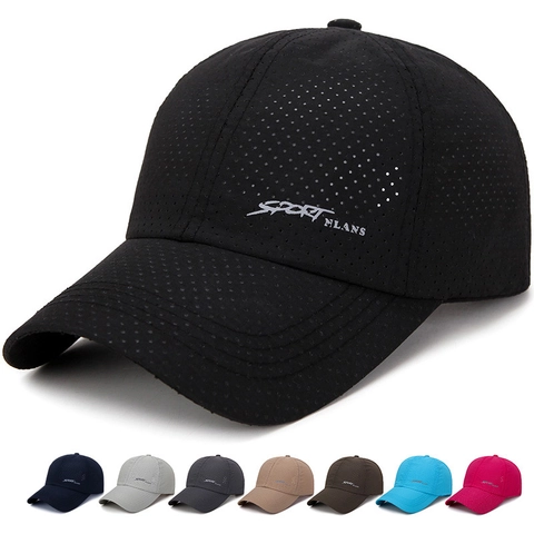 Berretto Da Baseball In Rete Traspirante Asciugatura Rapida Poliestere Sport All'aperto Cappello Da Sole Regolabile Unisex Moda