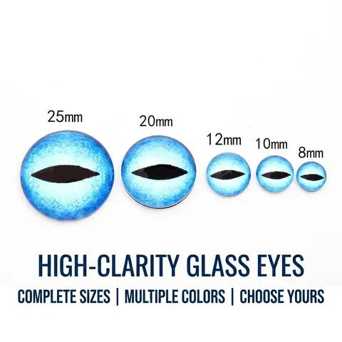 Cabochones De Cristal Globo Ocular Alta Transparencia Ojos Animal Gato Dragón Parte Posterior Plana Para Hacer Joyas Fundas