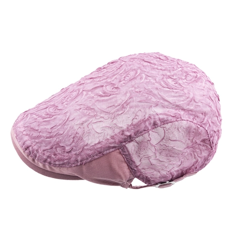 Gorra Plana Elegante De Algodón Para Mujer Encaje Gasa Relieve Transpirable Sombrero Sol Ajustable Vintage Ivy Cap Boina