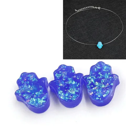 Hamsa Hand Perlen Harz Hand Der Fatima Anhänger Mit Glitzer Pailletten Für DIY Schmuckherstellung Basteln