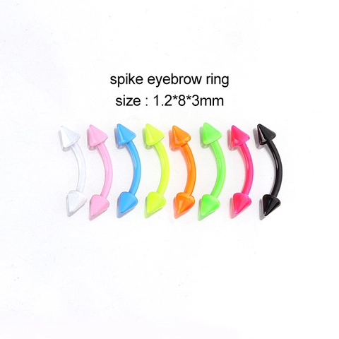 Anelli Per Sopracciglia Curvi In Acciaio Inossidabile Con Punte Lacca Neon Colorato Gioielli Per Piercing Del Corpo