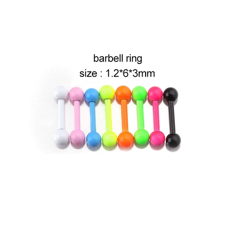 Piercing Barbell De Acero Inoxidable Lacado En Color Neón Joyería Corporal Geométrica De Moda Para Cartílago