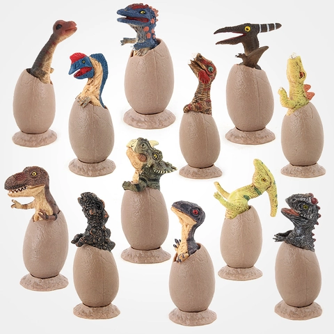 Realistic Dinosaur Egg Hatchling Model Solid Plastic Educational Toy Figures For Kids Desktop Decor
