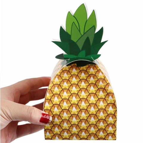 Ananas Form Papier Geschenkbox Für Süßigkeiten Tropische Luau Party Hochzeit Gastgeschenke DIY Deko