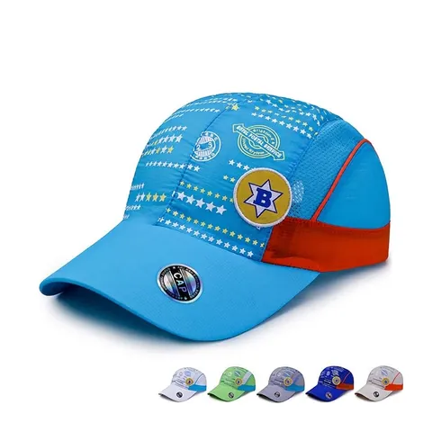 Cappellino Da Baseball In Rete Per Bambini Asciugatura Rapida Traspirante Cappello Da Sole Stelle Regolabile Sport