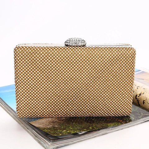 Pochette De Soirée Élégante En Strass Pour Femmes Sac À Main En Satin Chaîne Détachable Épaule Crossbody Banquet Fête