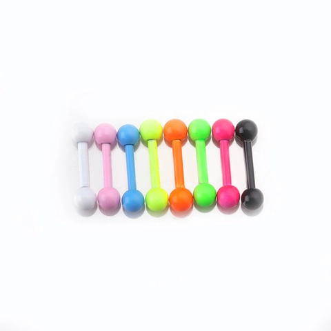 Piercing Barbell De Acero Inoxidable Lacado En Color Neón Joyería Corporal Geométrica De Moda Para Cartílago