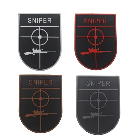 Taktisches Sniper Morale Patch PVC Stickerei Klettverschluss Abzeichen Militär Outdoor Combat Ausrüstung Dekoration Für Rucksack Jacke