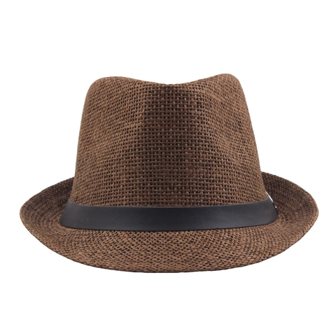 Summer Breathable Paper Straw Fedora Jazz Hat For Men Women Wide Brim Sun Protection Beach Travel Panama Style Straw Hat
