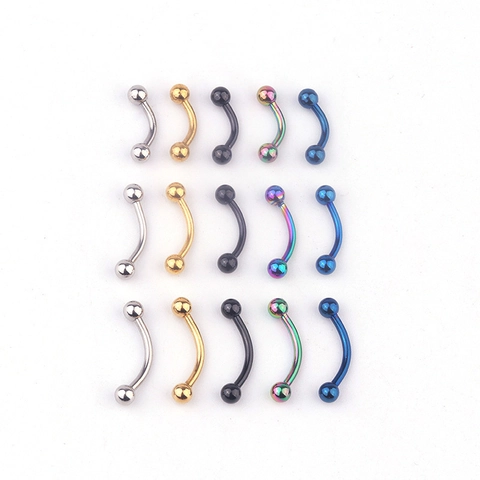 Wenkbrauwpiercing Roestvrij Staal Curved Barbell Bal Lichaamssieraden Mode Ringen Voor Dames En Heren