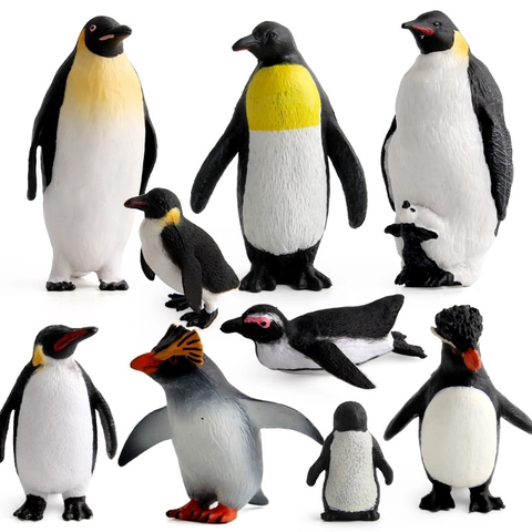 Figurine Modelli Animali Pinguino Realistici Simulazione Pinguino Imperatore Plastica Giocattolo Scrivania Educativo Bambini