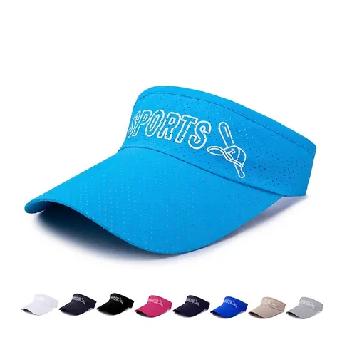 Sun Visor Hat Quick Drying Breathable Mesh Empty Top Cap For Outdoor Golf Tennis Sports Running Adjustable Lightweight