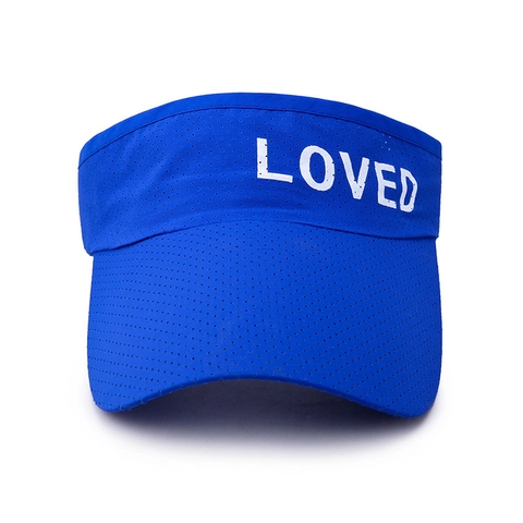 Visière De Soleil Chapeau Séchage Rapide Mesh Respirant Large Bord LOVED Lettre Imprimée Ajustable Sport Course Tennis