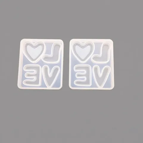 Love Heart Silicone Mold DIY Resin Crystal Casting High Mirror Effect Translucent Food Grade For Ornaments Cake Decorating