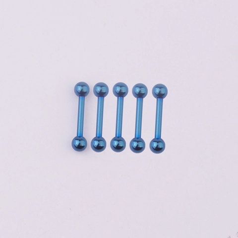 Body Piercing Barbell Σκουλαρίκια Χόνδρου Αυτιού 316L Ανοξείδωτο Ατσάλι Γεωμετρική Ευθεία Μπάρα Διπλή Μπάλα