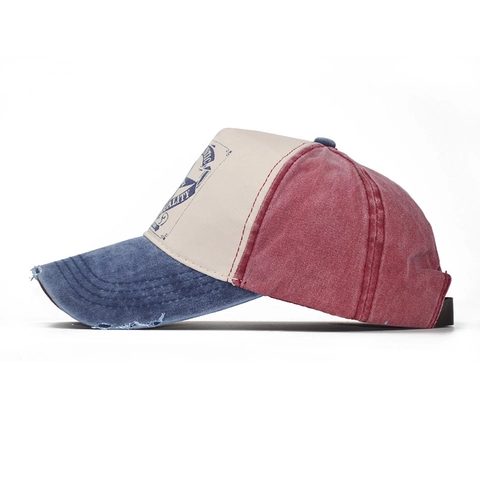 Cappellino Da Baseball In Cotone Lavato Vintage Patchwork Distressed Cappello Retrò Esterno Uomo Donna Regolabile