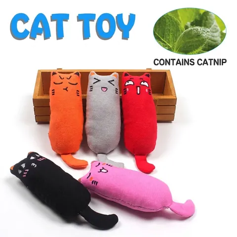 Giochi Per Gatti Con Erba Gatta Tessuto Resistente In Lino E Cotone Ricamato Giocattolo Interattivo Per Gattini