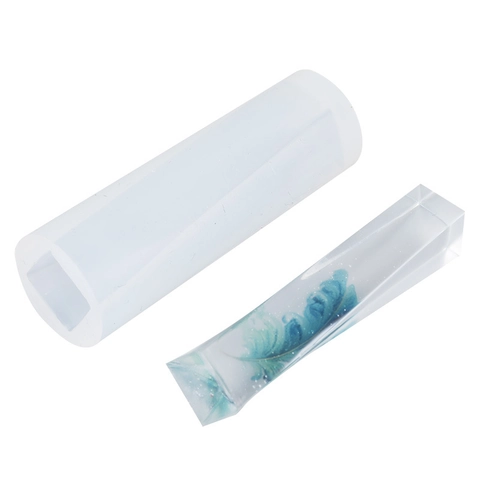 Silicone Mold For Resin Pendant DIY Jewelry Making Geometric Column Shapes Clear Epoxy Casting Crafting Tool