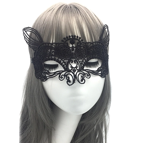 Zwarte Kant Masquerade Masker Half Gezicht Sexy Oogmasker Venetiaans Masker Voor Vrouwen Halloween Feest Kostuum Cosplay Rekwisieten
