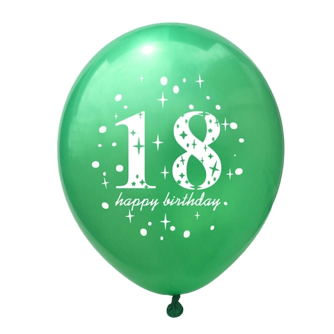 Happy Birthday Latex Balloons 18th Birthday Party Decorations Anniversary Celebration Round Multi Color Adult Ceremony