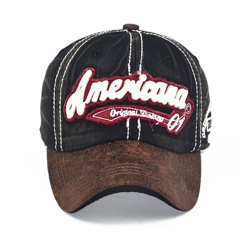 Cappello Da Baseball Vintage In Cotone Lavato Con Ricamo 3D Americana Design Patchwork Unisex Retro Berretto Sole