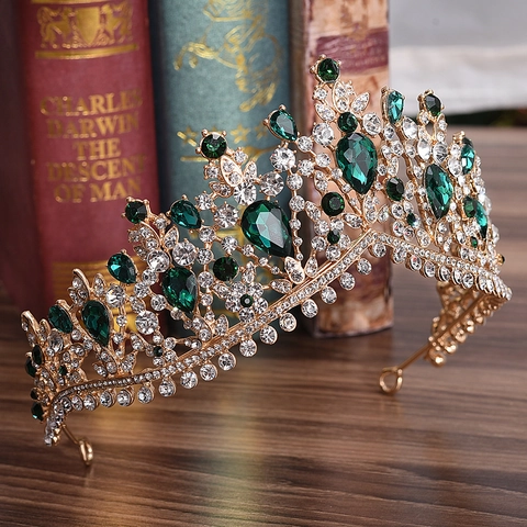 Barock Braut Tiara Krone Luxus Legierung Strass Kristall Hochzeit Haarschmuck Elegante Party Kopfschmuck Für Frauen