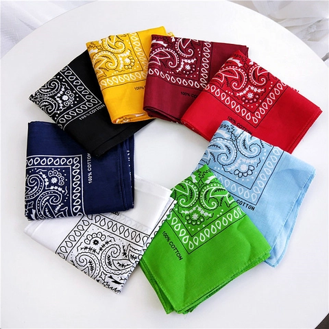Paisley Bandana 100% Cotton Square Scarf Neckerchief Headwrap Headband Hair Accessory Fashion Vintage For Men Women