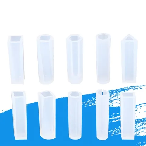 Silicone Mold For Resin Pendant DIY Jewelry Making Geometric Column Shapes Clear Epoxy Casting Crafting Tool