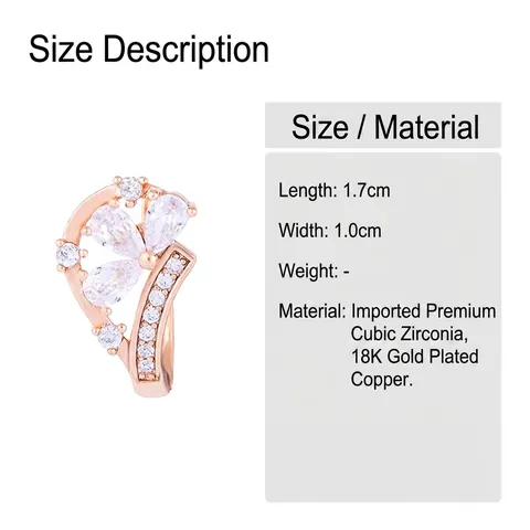 Orecchini A Monachella A Fiore In Rame Placcato Oro Taglio A Pera Zirconia Cubica Colorata Gioielli Minimalisti Da Donna
