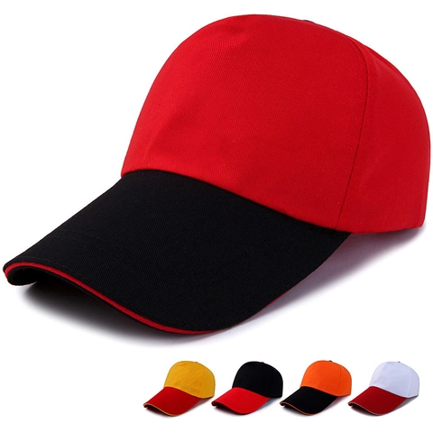 Gorra De Béisbol Unisex Color De Contraste Algodón Protección Solar Exterior Informal Ajustable Deporte