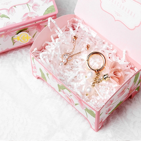 Europäischer Stil Rosa Blumen Faltbare Geschenkbox Pappe Schmuckverpackung Box Für Hochzeit Party Geschenkverpackung
