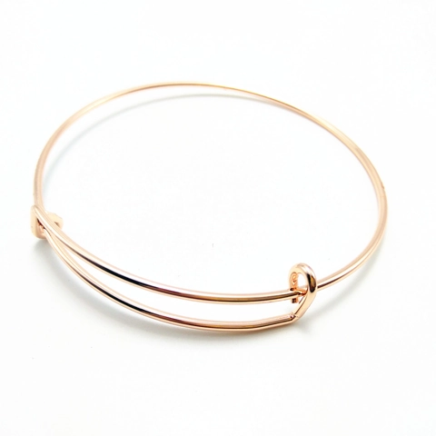 Adjustable Expandable Wire Bangle Minimalist Metal DIY Jewelry Bracelet Fashion Trendy Smooth Finish Charm Base For Women