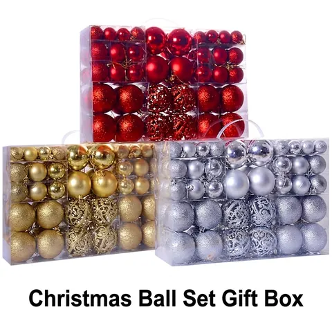 Weihnachtsball Ornamente Kunststoff Glänzend Matt Glitzer Hohl Für Weihnachtsbaum Dekoration Festliche Feiertagsdeko