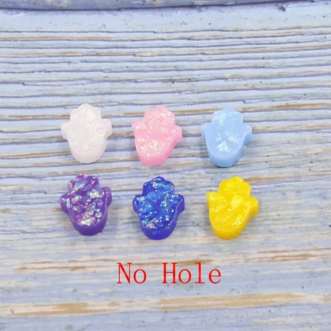 Hamsa Hand Charms Harz Imitation Opal Flatback Cabochons Funkelnder Glitzer Für DIY Schmuckherstellung Und Basteln
