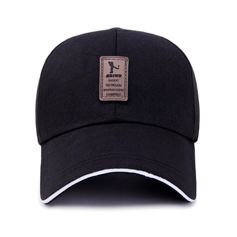 Berretto Da Baseball Cotone Canvas Regolabile Sport Golf Cappello Con Patch In Pelle Visera Estesa Protezione Solare Unisex
