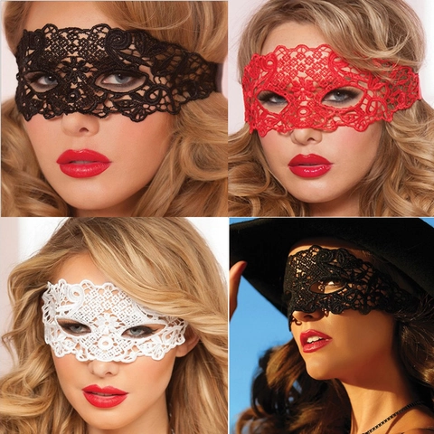 Lace Eye Mask Masquerade Venetian Party Costume Accessories Sexy Mysterious Hollow Out For Women Girls