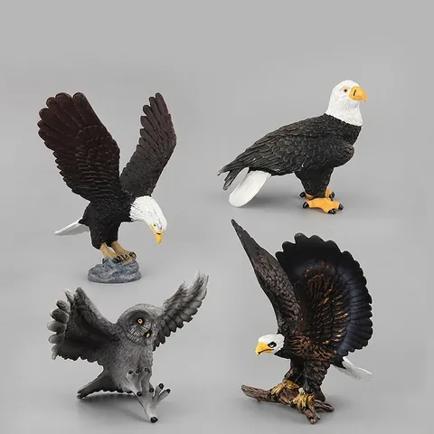 Realistische Weißkopfseeadler Und Eule Vogel Simulationsmodelle Solider Kunststoff Wildtierfiguren Pädagogisches Lernspielzeug Für Kinder