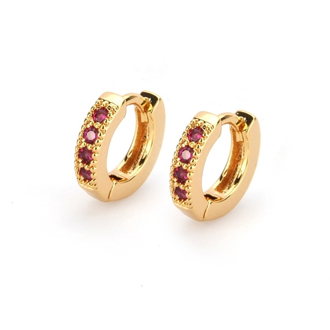 Huggie Hoop Ohrringe 18k Vergoldetes Kupfer Mit Zirkon Und 925 Sterling Silber Ohrring Stecker Für Damen Modern Minimal