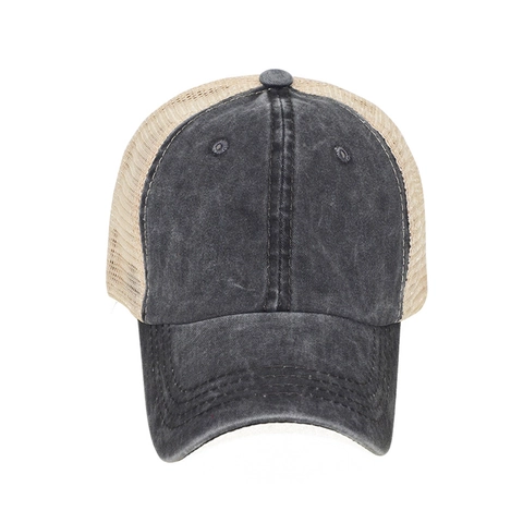 Cappello Trucker Cotone Lavato Rete Traspirante Regolabile Vintage Distressed Berretto Da Baseball Uomo Donna