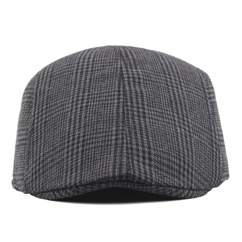 Gorra Plana Vintage De Cuadros Para Hombre Sombrero Ivy Retro Británico Clásico Transpirable Boina Newsboy