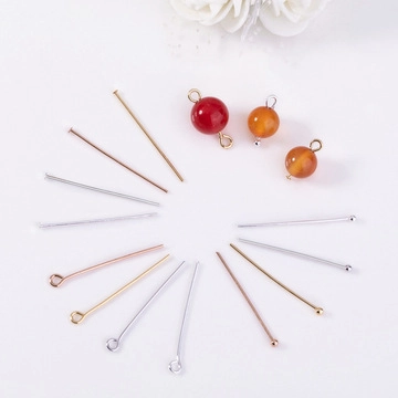 DIY Jewelry Making Metal Pins Gold Silver Rose Gold T-Pins Eye Pins Ball Head Pins For Bracelet Earring Handmade Accessories
